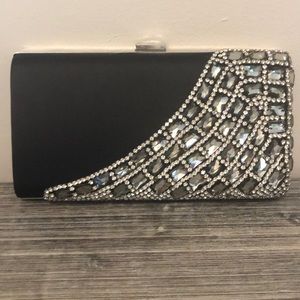 Stone detail evening clutch